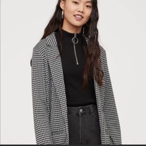 H&M Divided Long, Black & White Blazer w/ Pockets